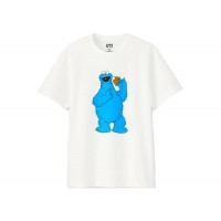 KAWS x Uniqlo x Sesame Street Cookie Monster Tee (Japanese Sizing) White