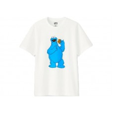 KAWS x Uniqlo x Sesame Street Cookie Monster Tee (Japanese Sizing) White
