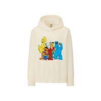 KAWS x Uniqlo x Sesame Street Group #2 Hoodie (Japanese Womens Sizing) Natural