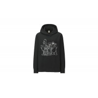 KAWS x Uniqlo x Sesame Street Group #2 Outline Hoodie (US Womens Sizing) Black