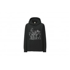 KAWS x Uniqlo x Sesame Street Group #2 Outline Hoodie (US Womens Sizing) Black