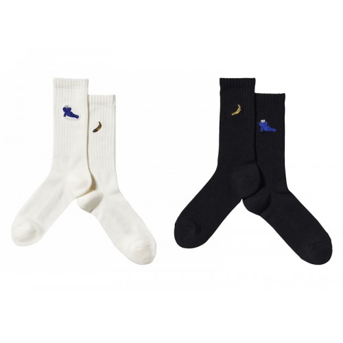 KAWS x Uniqlo Warhol 473504 Socks (Set of 2) Black/White