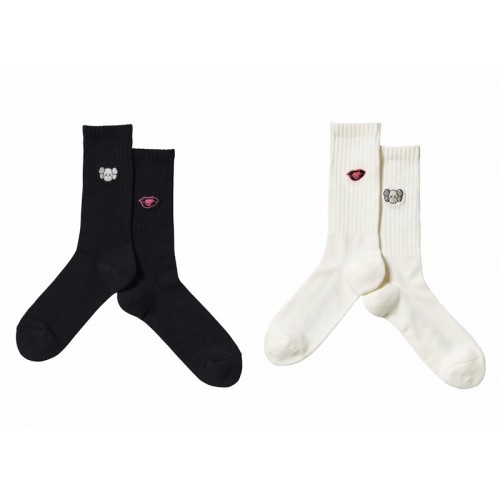 KAWS x Uniqlo Warhol 476519 Socks (Set of 2) Black/White