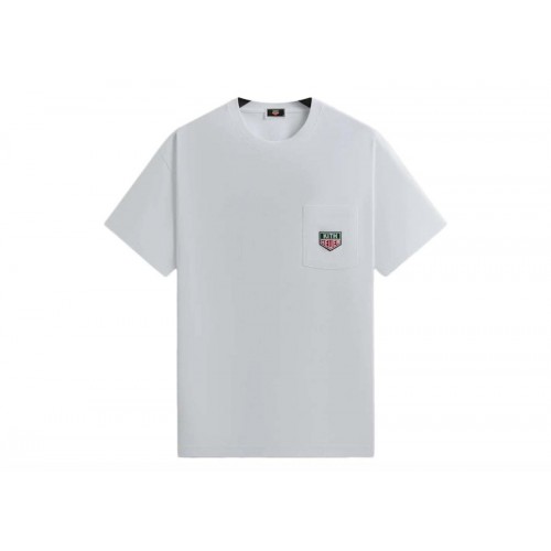 Оригинальный шмот Kith x TAG Heuer Formula 1 Badge Pocket Tee White