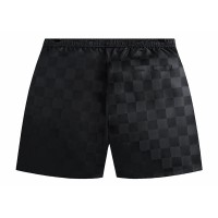 Kith Checkered Satin Collins Short Black
