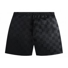 Kith Checkered Satin Collins Short Black