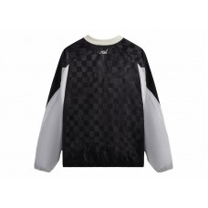 Kith Checkered Satin Dayton Combo Pullover Black