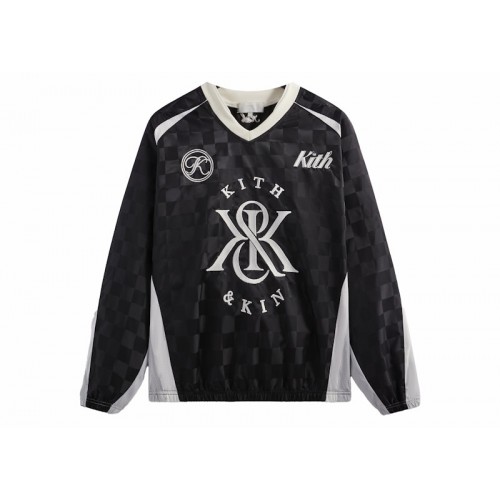 Оригинальный шмот Kith Checkered Satin Dayton Combo Pullover Black