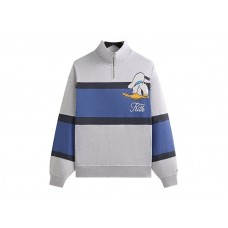 Kith Disney Donald Duck Quarter Zip Fleece Wyona Sweatshirt Light Heather Grey