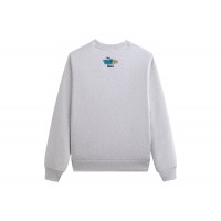 Kith Disney Donald Duck Varsity Vintage Nelson Crewneck Light Heather Grey