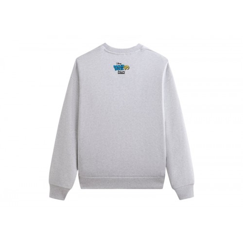 Оригинальный шмот Kith Disney Donald Duck Varsity Vintage Nelson Crewneck Light Heather Grey
