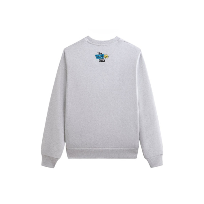 Оригинальный шмот Kith Disney Donald Duck Varsity Vintage Nelson Crewneck Light Heather Grey