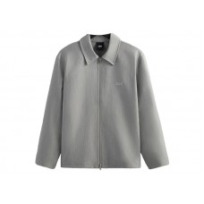 Kith Double Knit Coaches Jacket Light Heather Grey