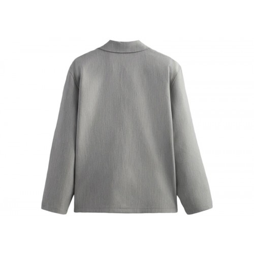 Kith Double Knit Coaches Jacket Light Heather Grey