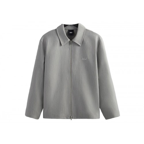 Kith Double Knit Coaches Jacket Light Heather Grey