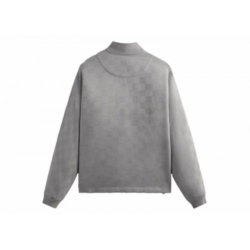 Оригинальный шмот Kith Double Knit Davis Quarter Zip Pullover Concrete