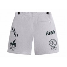 Kith Fleece Curtis Short Light Heather Grey
