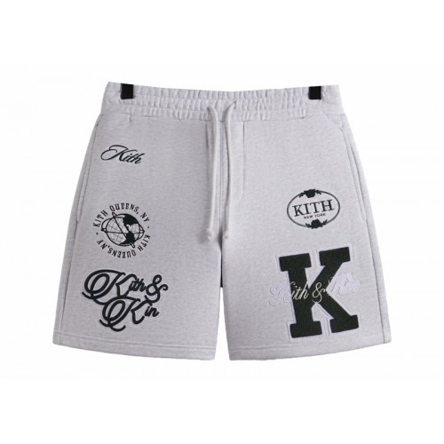 Оригинальный шмот Kith Fleece Curtis Short Light Heather Grey