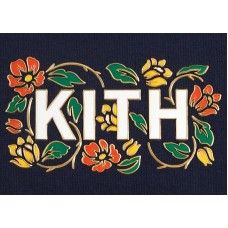 Kith Floral Classic Logo Long Sleeve Tee Nocturnal