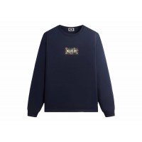 Kith Floral Classic Logo Long Sleeve Tee Nocturnal