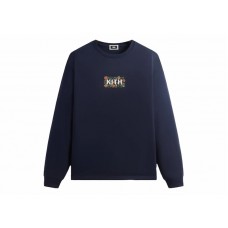 Kith Floral Classic Logo Long Sleeve Tee Nocturnal