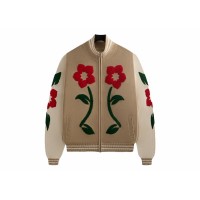 Kith Floral Crest Wyona Full Zip Sweater Canvas
