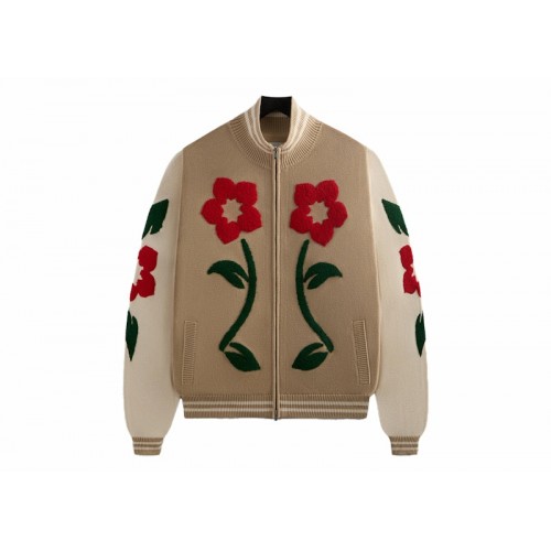 Оригинальный шмот Kith Floral Crest Wyona Full Zip Sweater Canvas