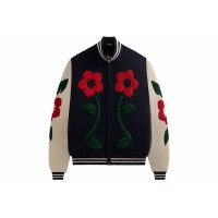 Kith Floral Crest Wyona Full Zip Sweater Nocturnal