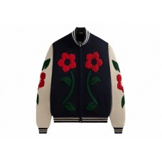 Kith Floral Crest Wyona Full Zip Sweater Nocturnal