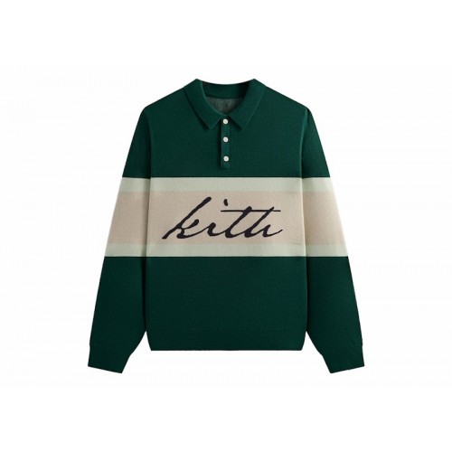 Оригинальный шмот Kith Harmon Rugby Pullover Algae