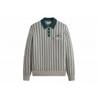 Kith Harmon Rugby Pullover Sweater Light Heather Grey