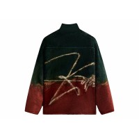 Kith Hazy Script Harper Vintage Sherpa Full Zip Jacket Stadium