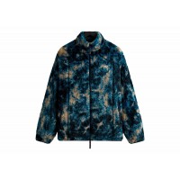 Kith Ice Dye Harper Vintage Sherpa Full Zip Jacket Indigo