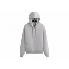 Kith Interlock Williams V Full Zip Hoodie Light Heather Grey