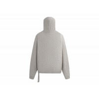 Kith Mixed Stitch Interlock Williams III Hoodie Light Heather Grey