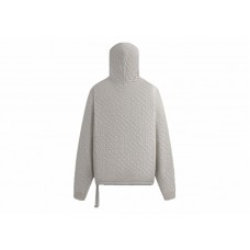Kith Mixed Stitch Interlock Williams III Hoodie Light Heather Grey