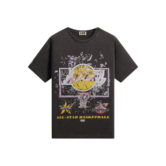 Kith NBA All-Star Los Angeles Lakers Shattered Backboard Vintage Tee Black Kith NBA All-Star Los Angeles Lakers Shattered Backboard Vintage Tee Black