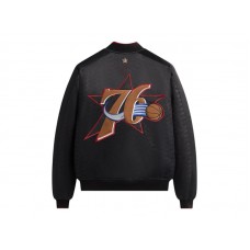Kith NBA All-Star Philadelphia 76ers Bomber Jacket Black