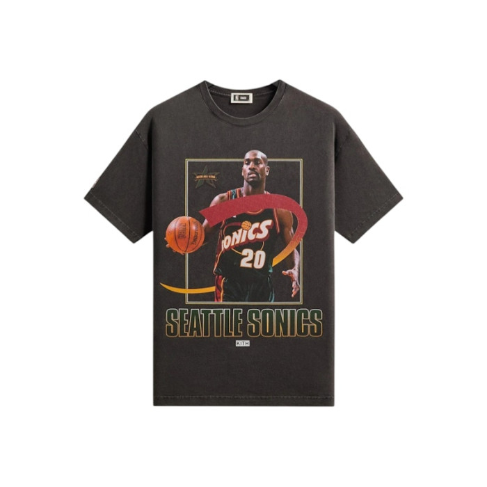 Kith NBA All-Star Seattle SuperSonics Gary Payton Vintage Tee Black