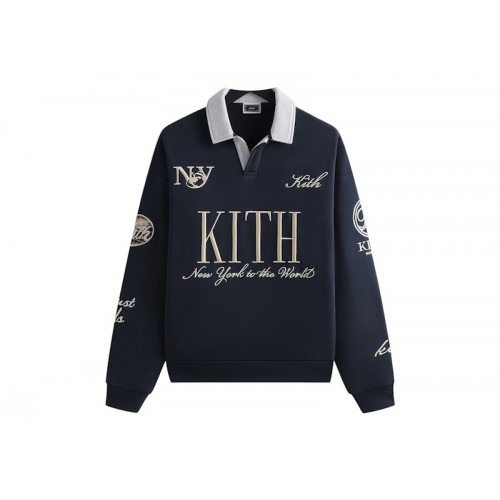 Оригинальный шмот Kith Nelson Collared Pullover Nocturnal