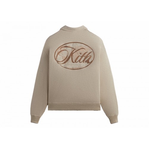 Оригинальный шмот Kith Nelson Quarter Zip Rugby Sandy Heather