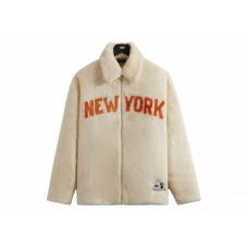 Kith New York Knicks Faux Fur Coaches Jacket Silk