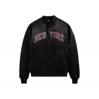 Kith New York Knicks Satin Bomber Jacket Black