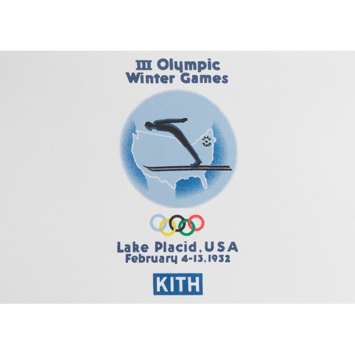 Kith Olympics Heritage Lake Placid 1932 Vintage Tee White Kith Olympics Heritage Lake Placid 1932 Vintage Tee White