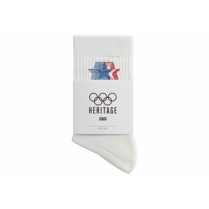 Kith For Olympics Heritage Los Angeles Mid Crew Sock Silk