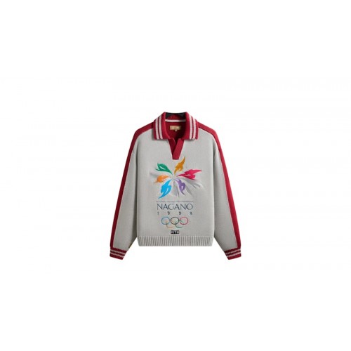 Kith Olympics Heritage Marks Nelson Rugby Sweater Light Heather Grey Kith Olympics Heritage Marks Nelson Rugby Sweater Light Heather Grey