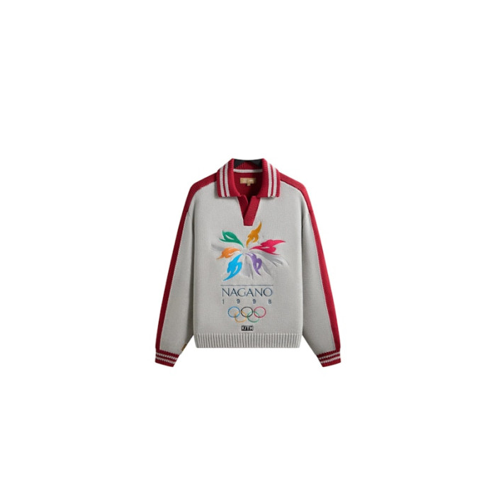 Kith Olympics Heritage Marks Nelson Rugby Sweater Light Heather Grey