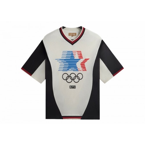 Оригинальный шмот Kith Olympics Heritage Mesh Darin Warm Up Shirt Silk