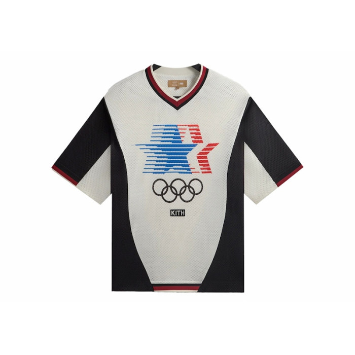 Kith Olympics Heritage Mesh Darin Warm Up Shirt Silk