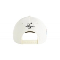 Kith Olympics Heritage Pyeongchang Nylon Bay Low Pinch Crown Snapback White/Blue